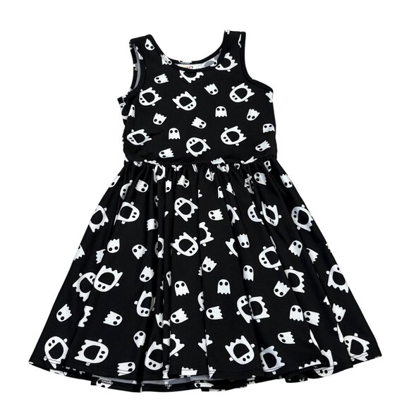 DotDotSmile Girls Halloween Ghost Print Dress Size 3/4 - Picture 1 of 5